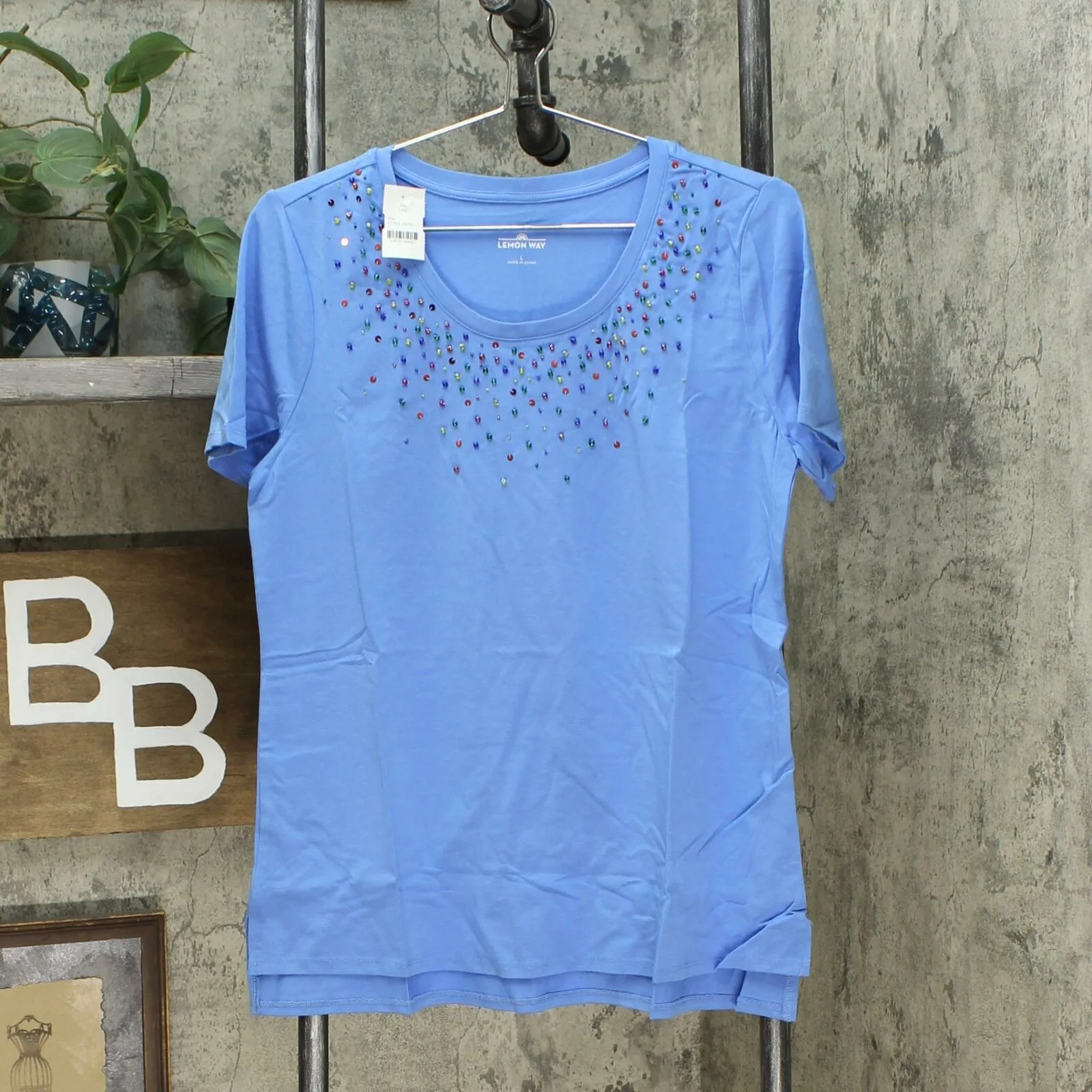 Lemon Way Women's Beaded Short-Sleeve T-Shirt