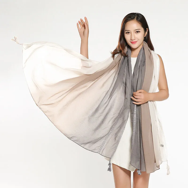 Lightweight Casual Silk Silkly Scarf for Women Scarves Women