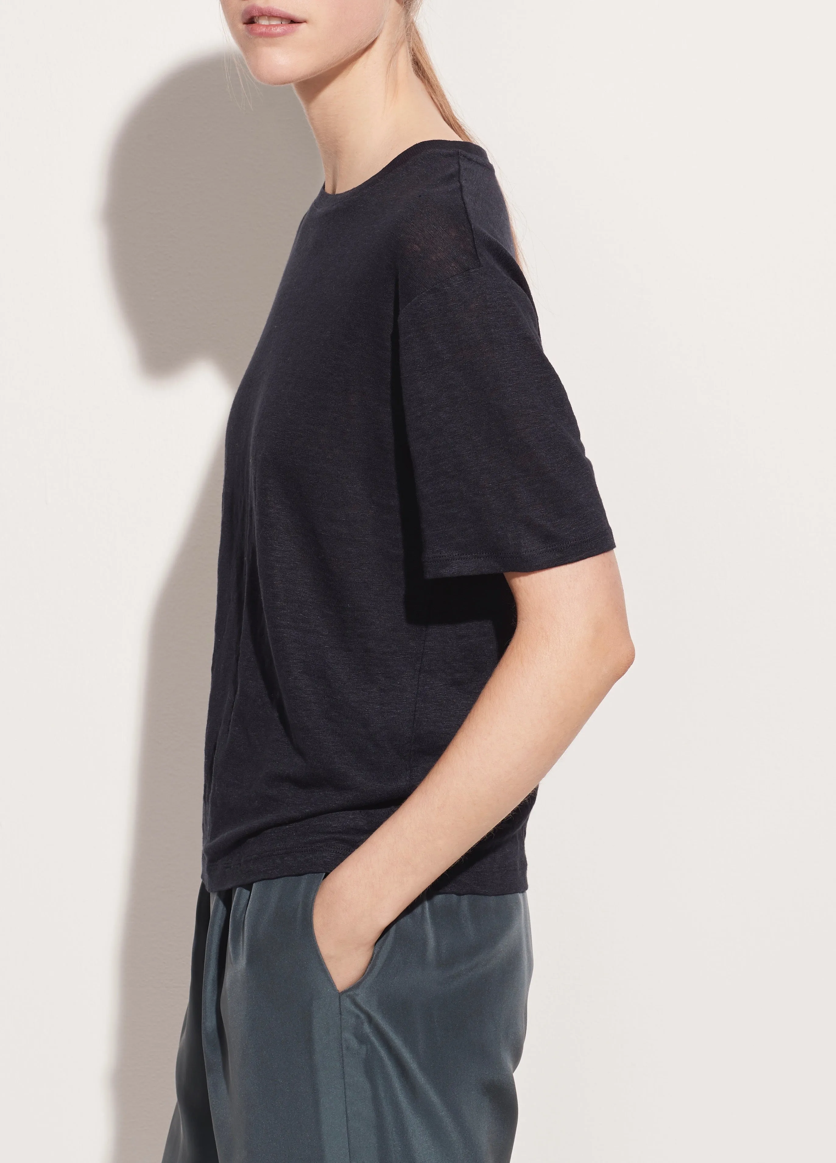 Linen Boyfriend Tee (Coastal)