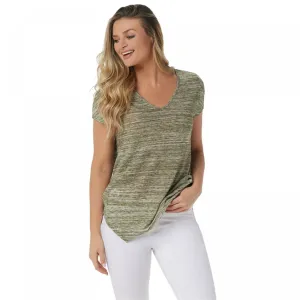 Lisa Rinna Collection Women's V-Neck Burnout Top