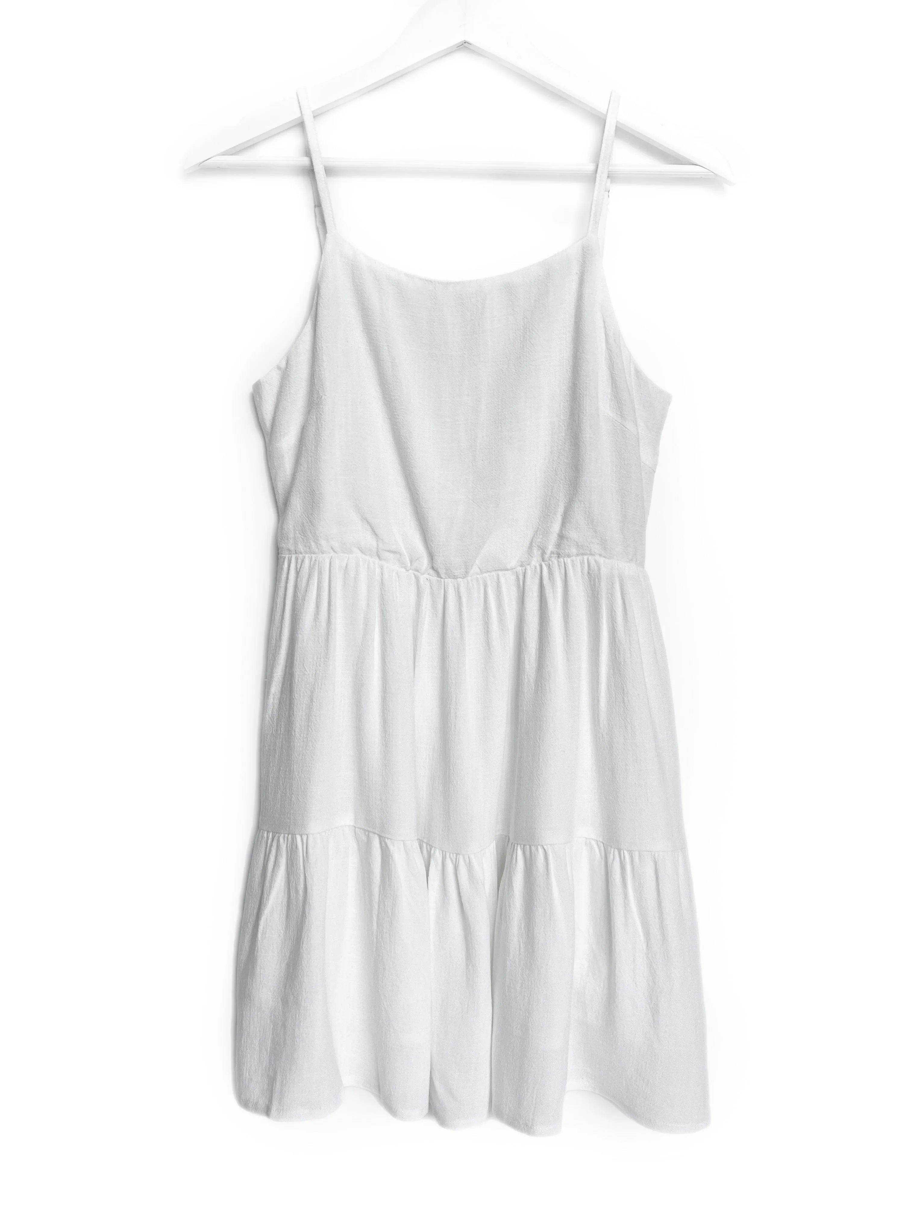 Little Bipsy Women's Linen Tiered Dress - White