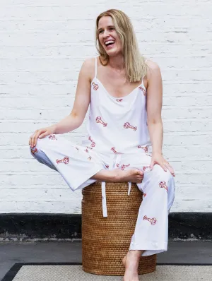 Lobster Edition Bamboo Vegan Silk Pyjama Camisole Set | Long