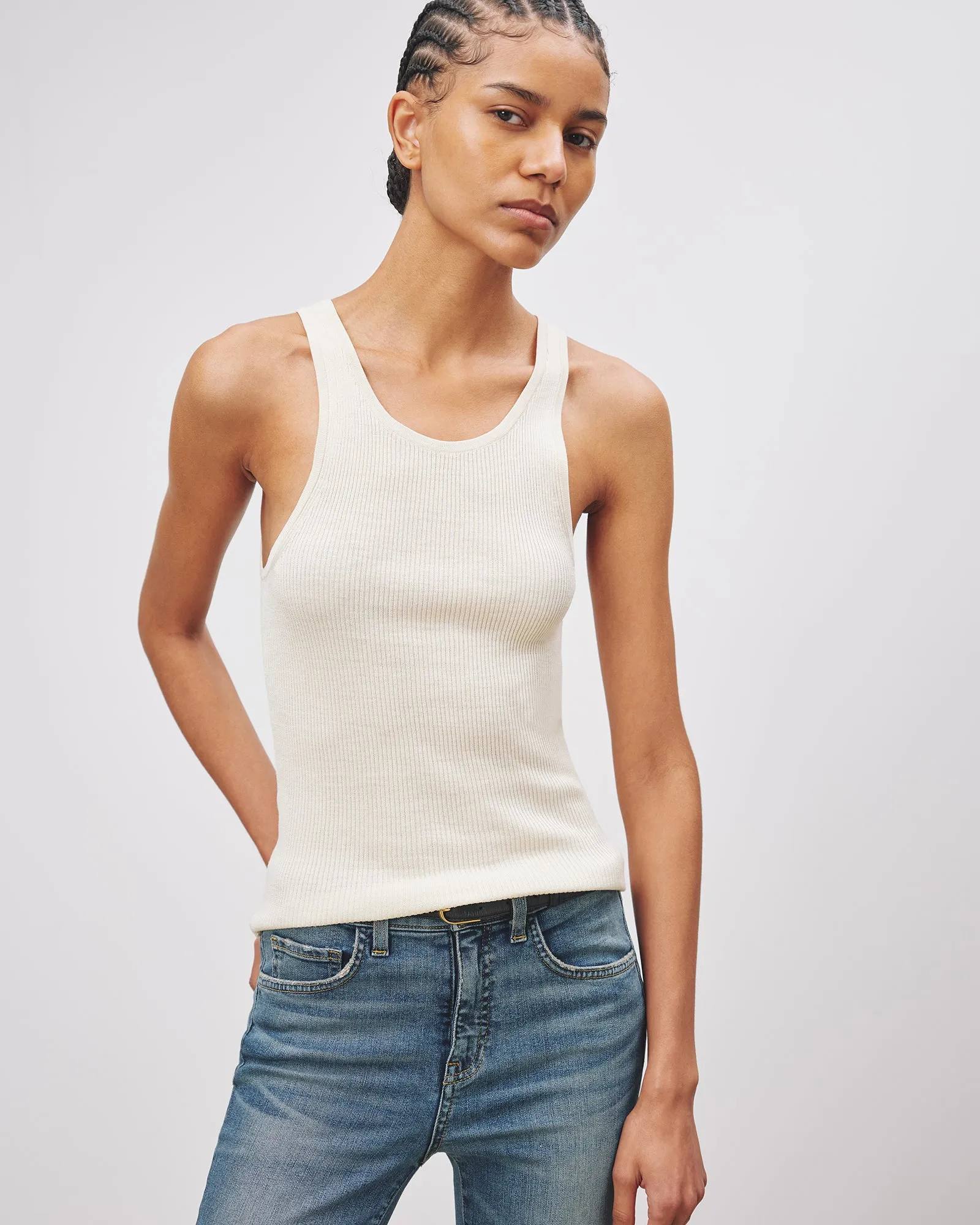 LOTTIE SILK KNIT TANK