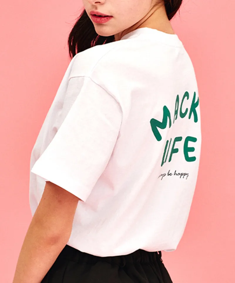 MACKY Golf: Life Patch T-Shirt - White-Green