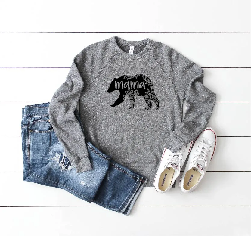 Mama Bear Floral Sweatshirt