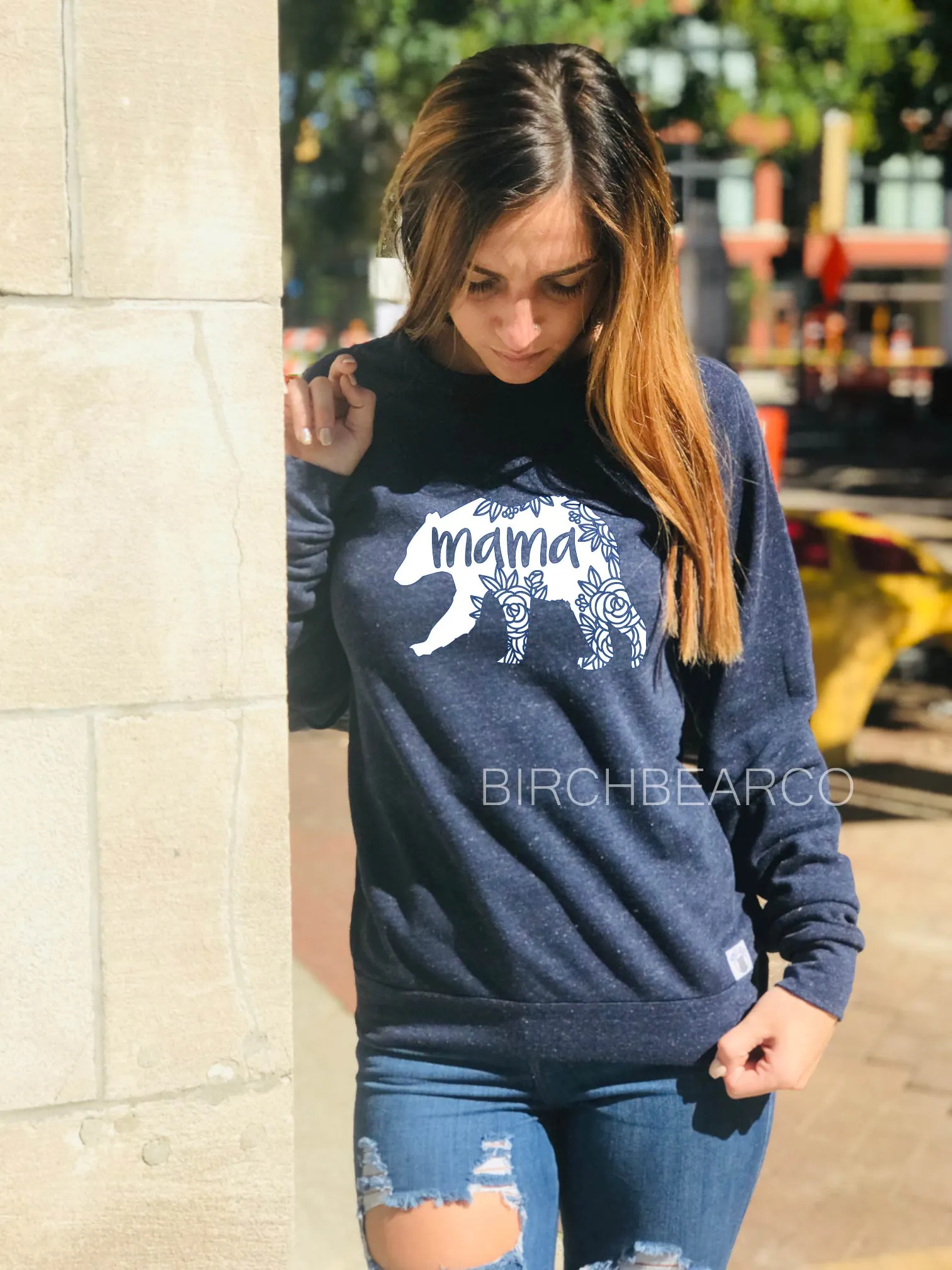 Mama Bear Floral Sweatshirt