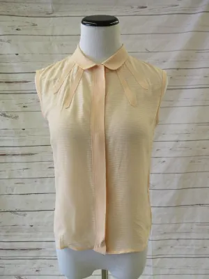 Marc Jacobs Women's Top: Pink Silk Blend Size 2, Pre-owned