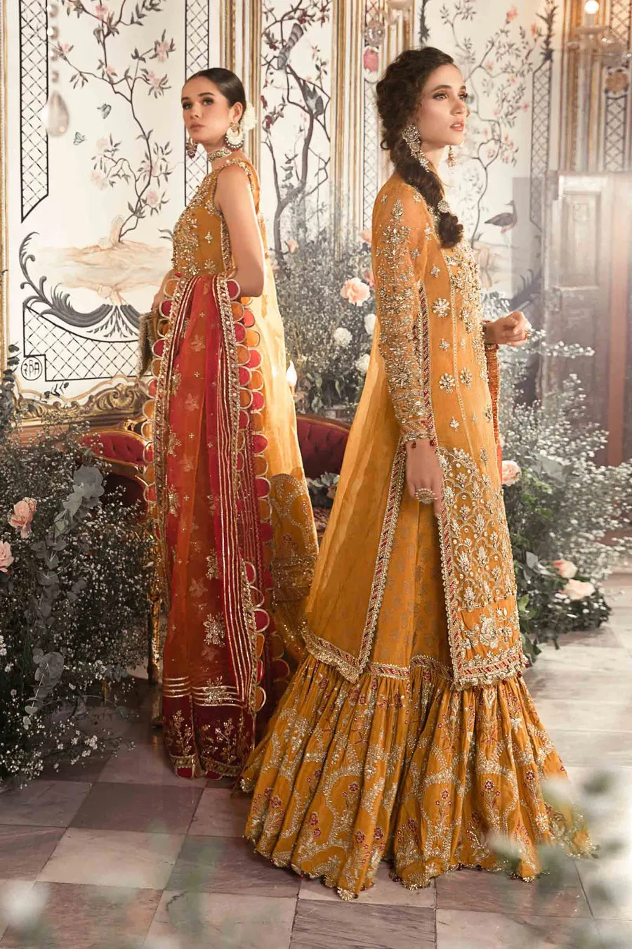 Maria B Mbroidered Collection '23 | Mustard BD-2707