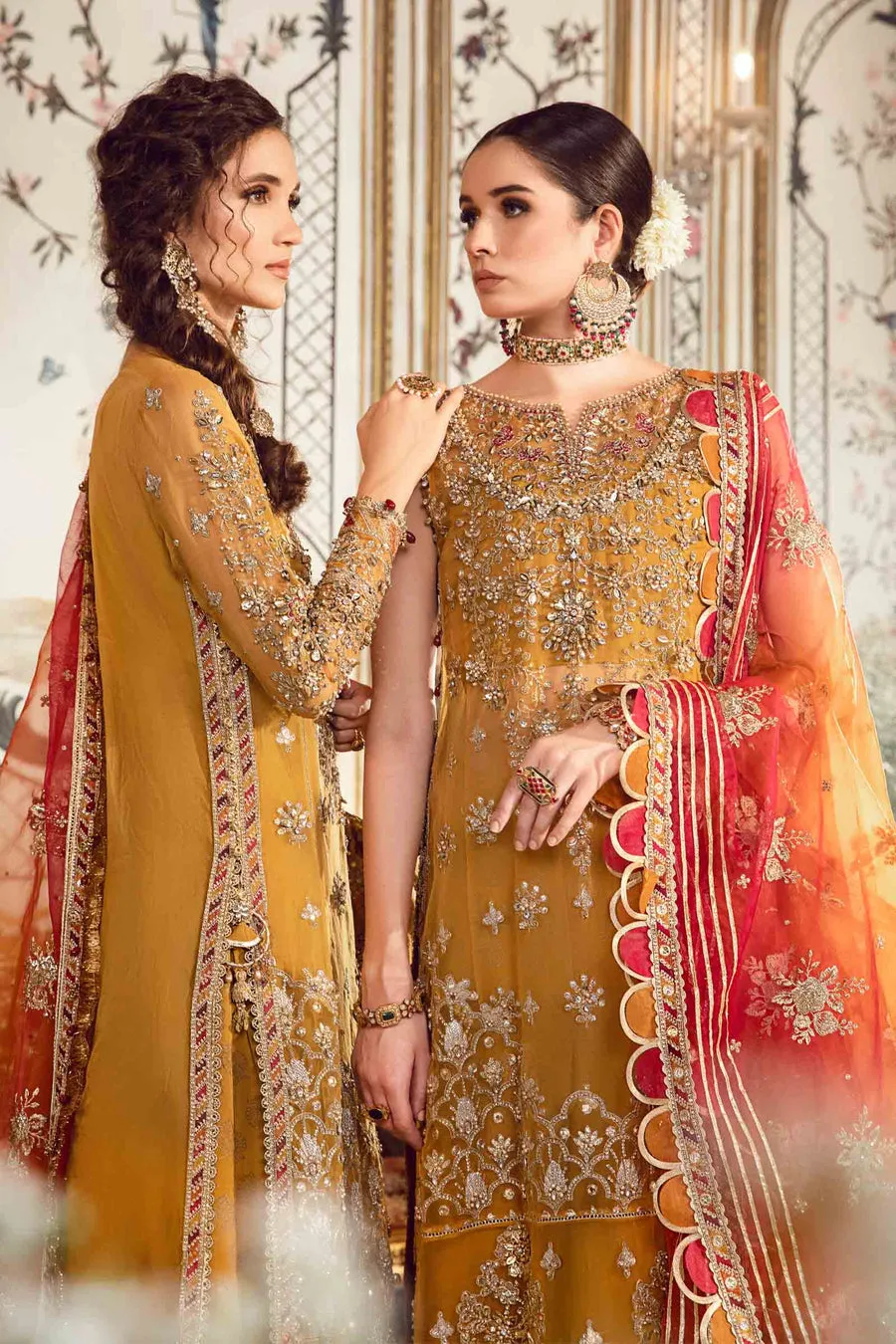Maria B Mbroidered Collection '23 | Mustard BD-2707