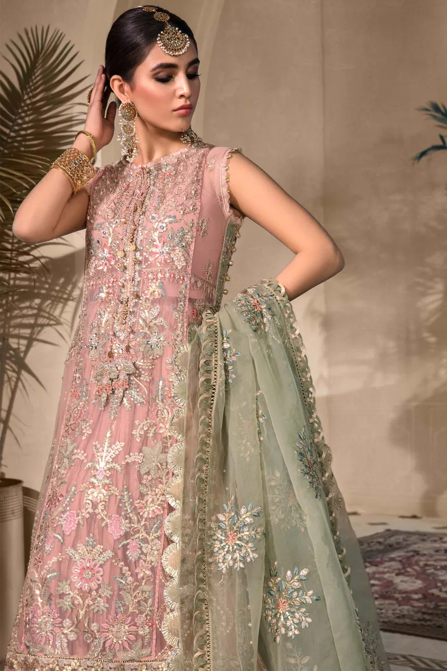 Maria B Wedding 2023 Heritage Collection | Sea Green BD-2607