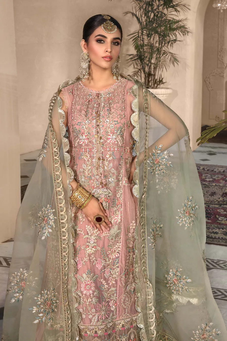 Maria B Wedding 2023 Heritage Collection | Sea Green BD-2607