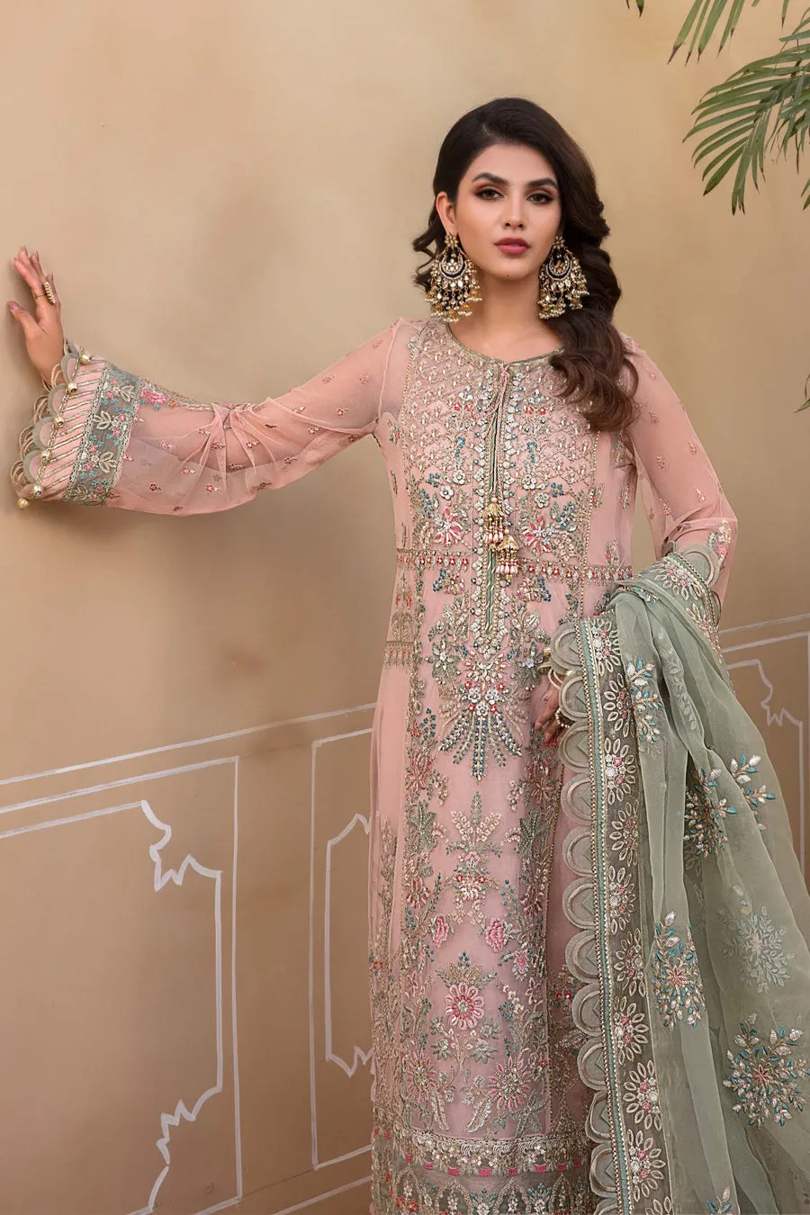 Maria B Wedding 2023 Heritage Collection | Sea Green BD-2607