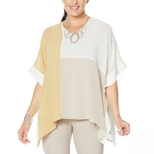MarlaWynne WynneLayers Women's Colorblocked V-Neck Poncho