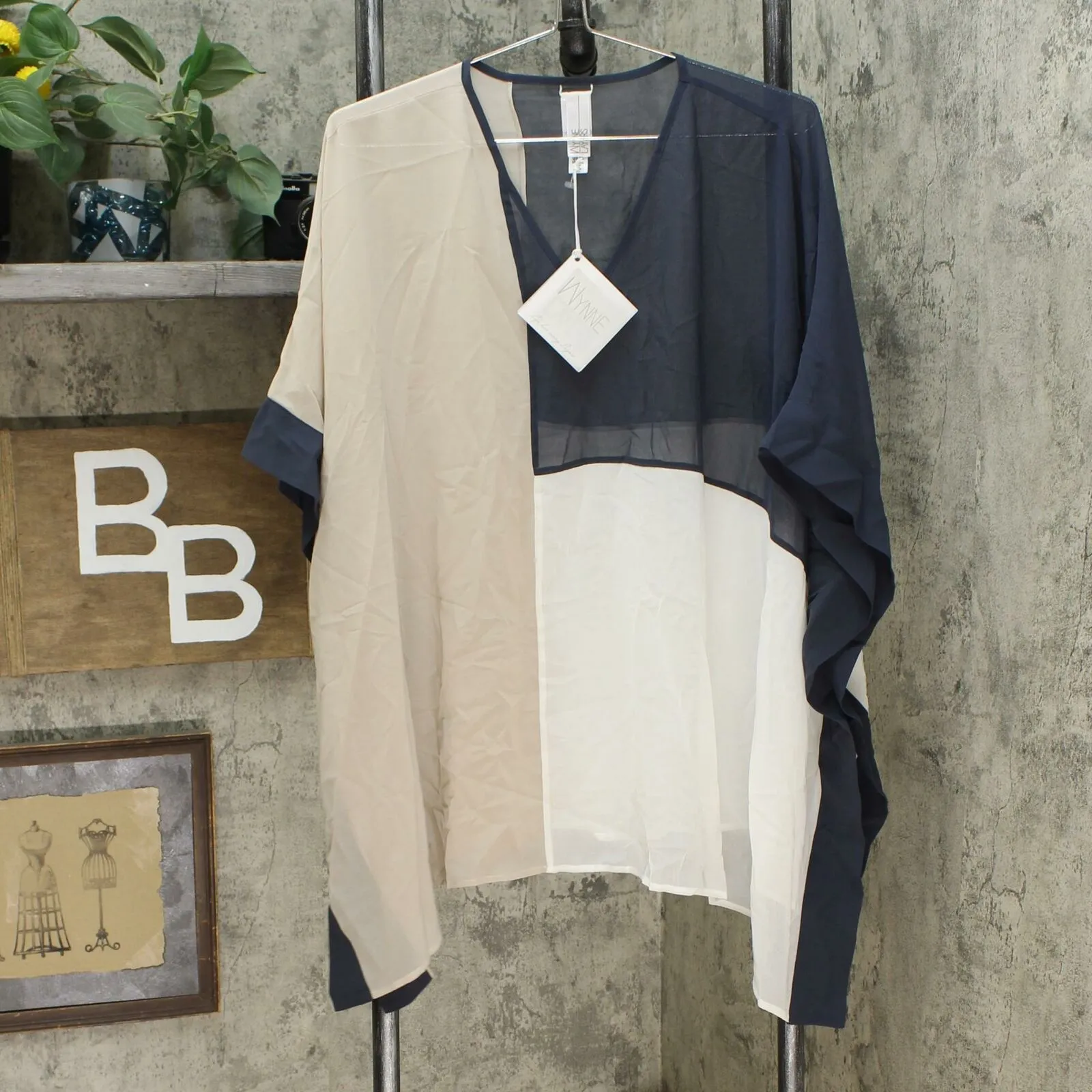 MarlaWynne WynneLayers Women's Colorblocked V-Neck Poncho