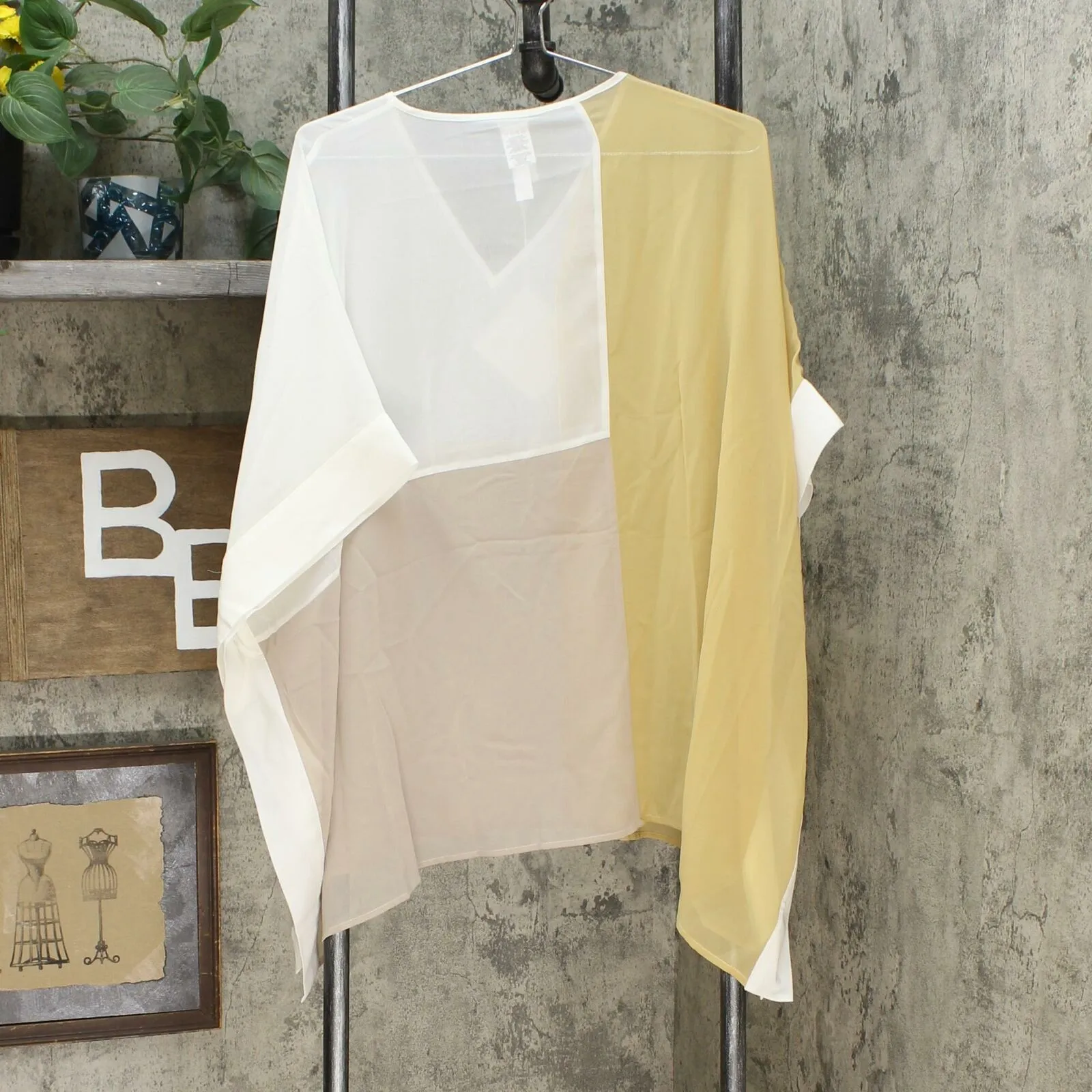 MarlaWynne WynneLayers Women's Colorblocked V-Neck Poncho