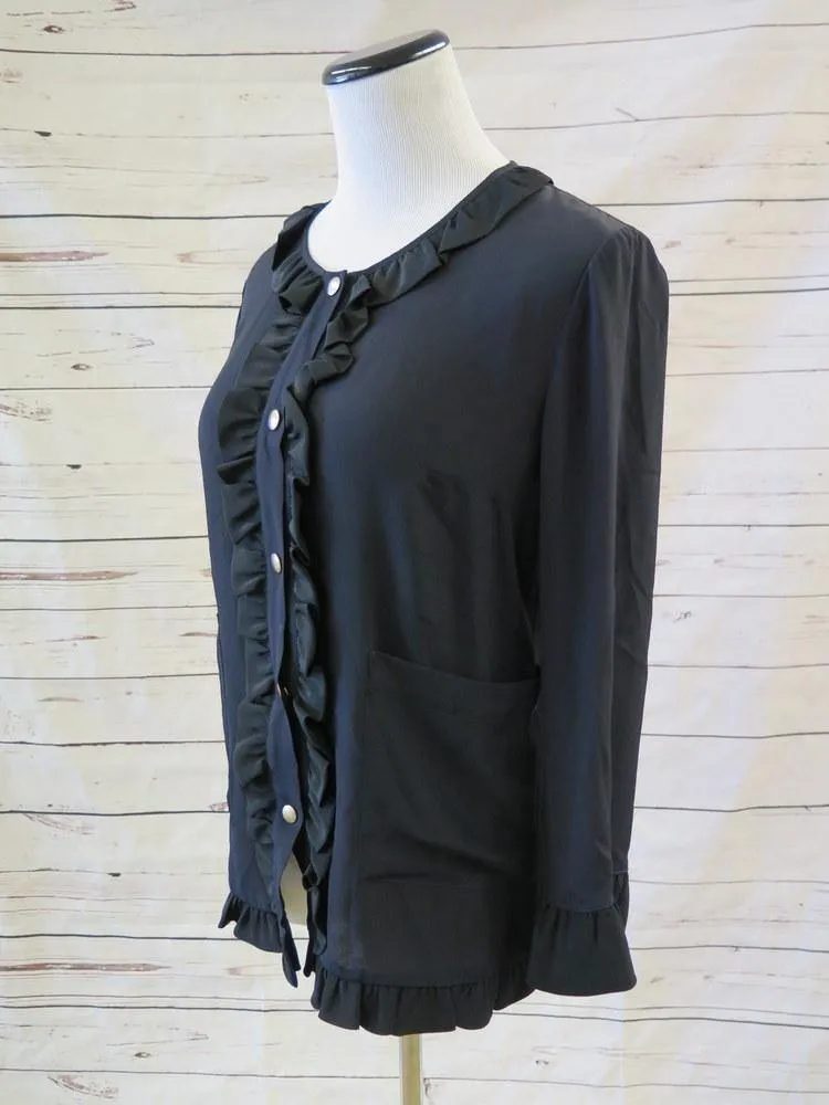 Marni Women's Top: Blue Silk Blend Size 2, Pre-owned