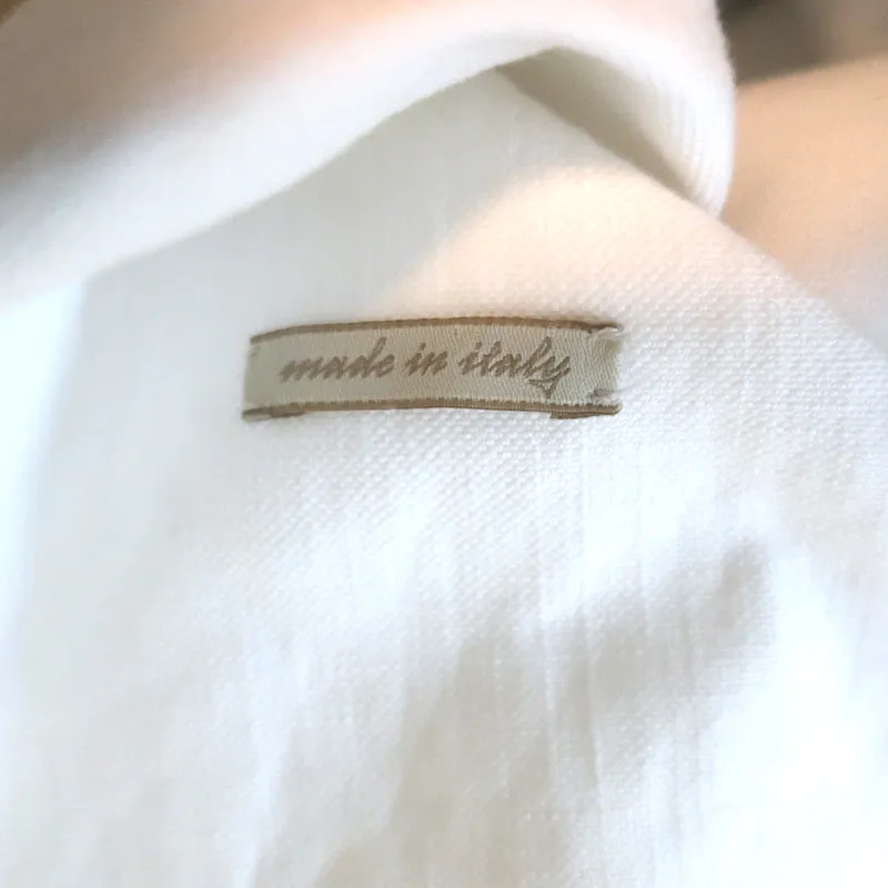 Massimo Alba Hong Kong Jacket White Cotton-Linen Size Large