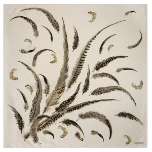 Max Mara Women's Feather Print Silk Square Scarf