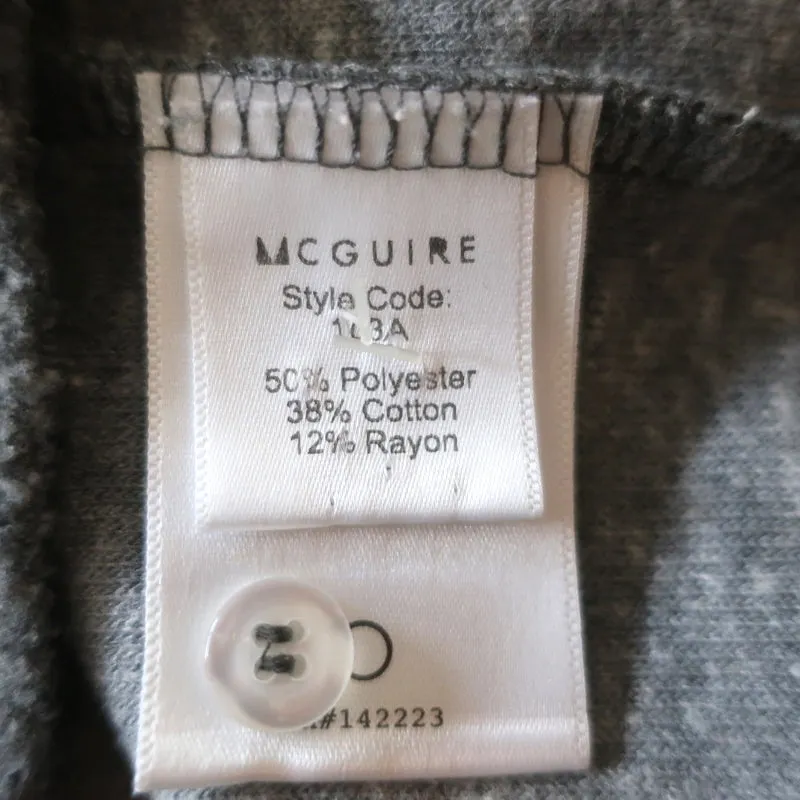 McGuire Flutter Sleeve Top Gray Soft Felt Size Extra Small