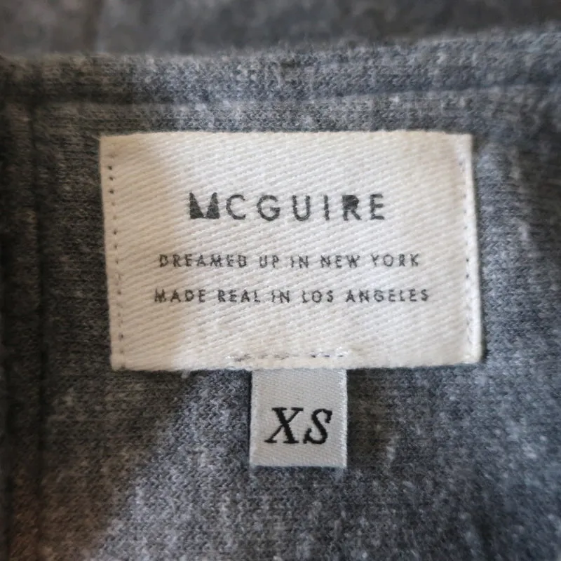 McGuire Flutter Sleeve Top Gray Soft Felt Size Extra Small