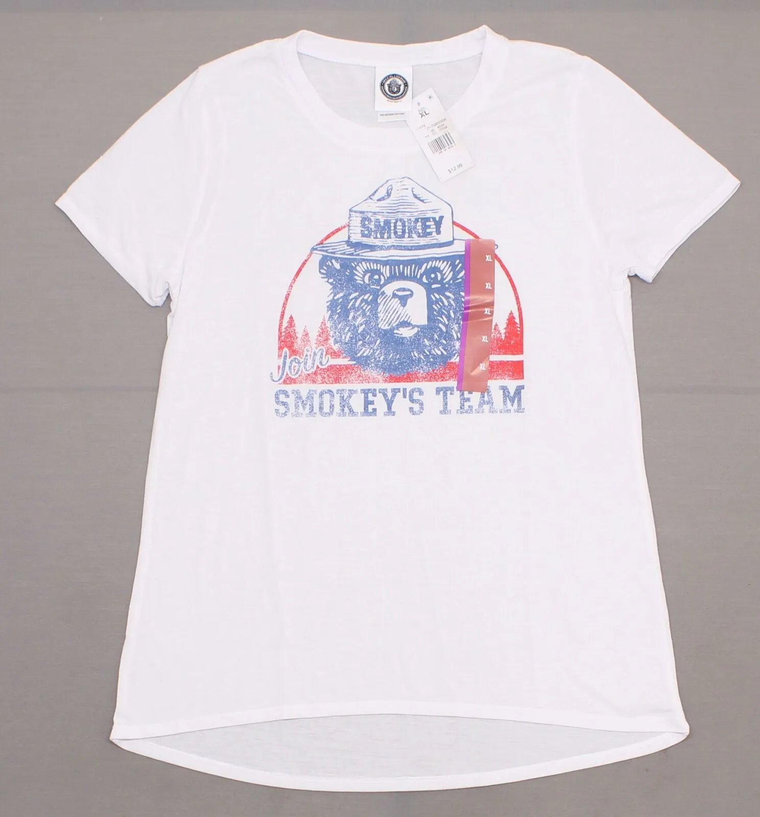 Modern Lux Women's Smokey the Bear Smokey's Team Short Sleeve T-Shirt