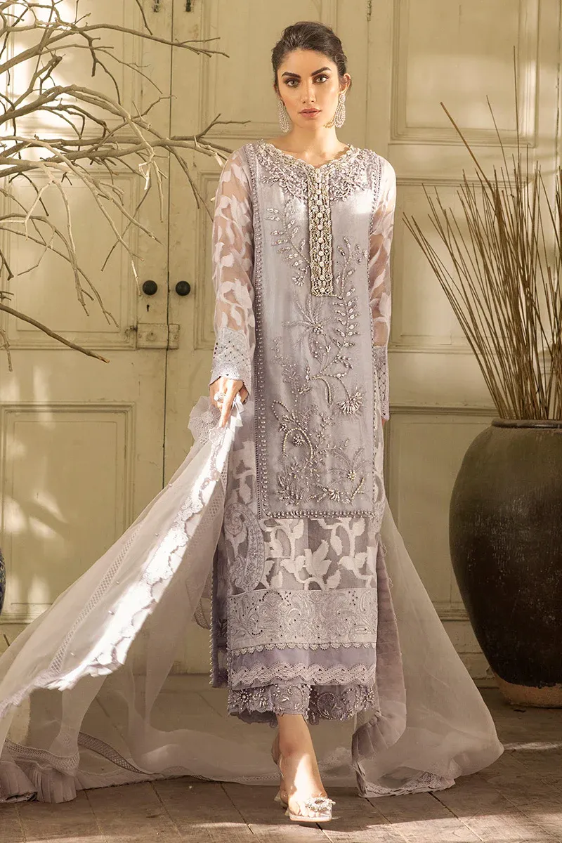 MUSHQ | LUXURY PRET PRINTED ORGANZA'23 | ASHES OF ROSES (3 PIECE)