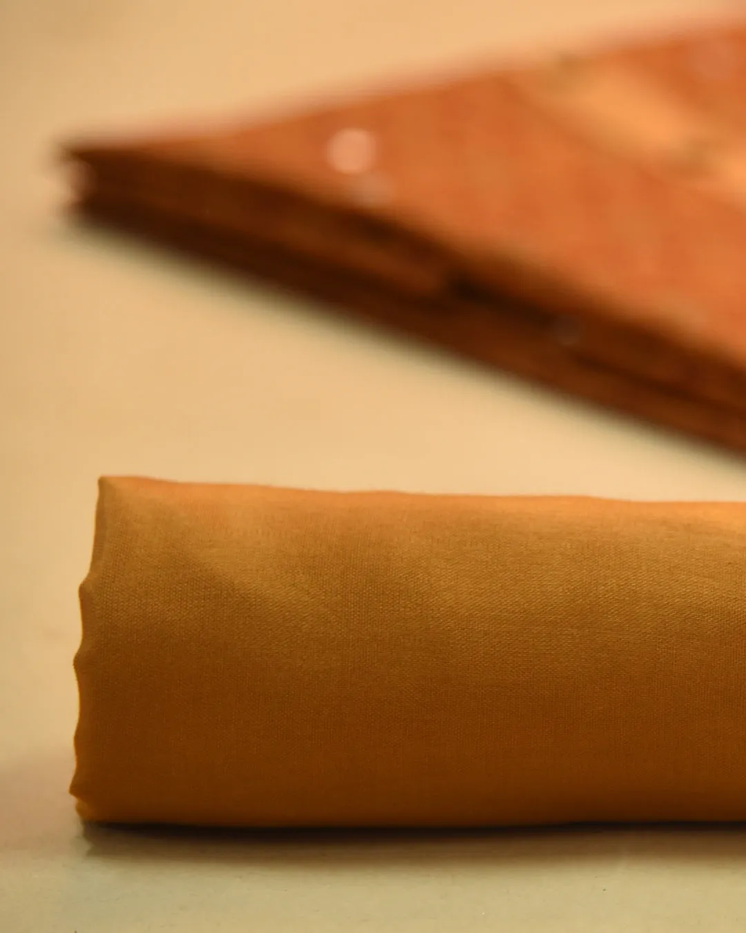 Mustard Chanderi Silk Blend Printed With Embroidery Unstitched Suit Fabric Set With Silk Blend Dupatta