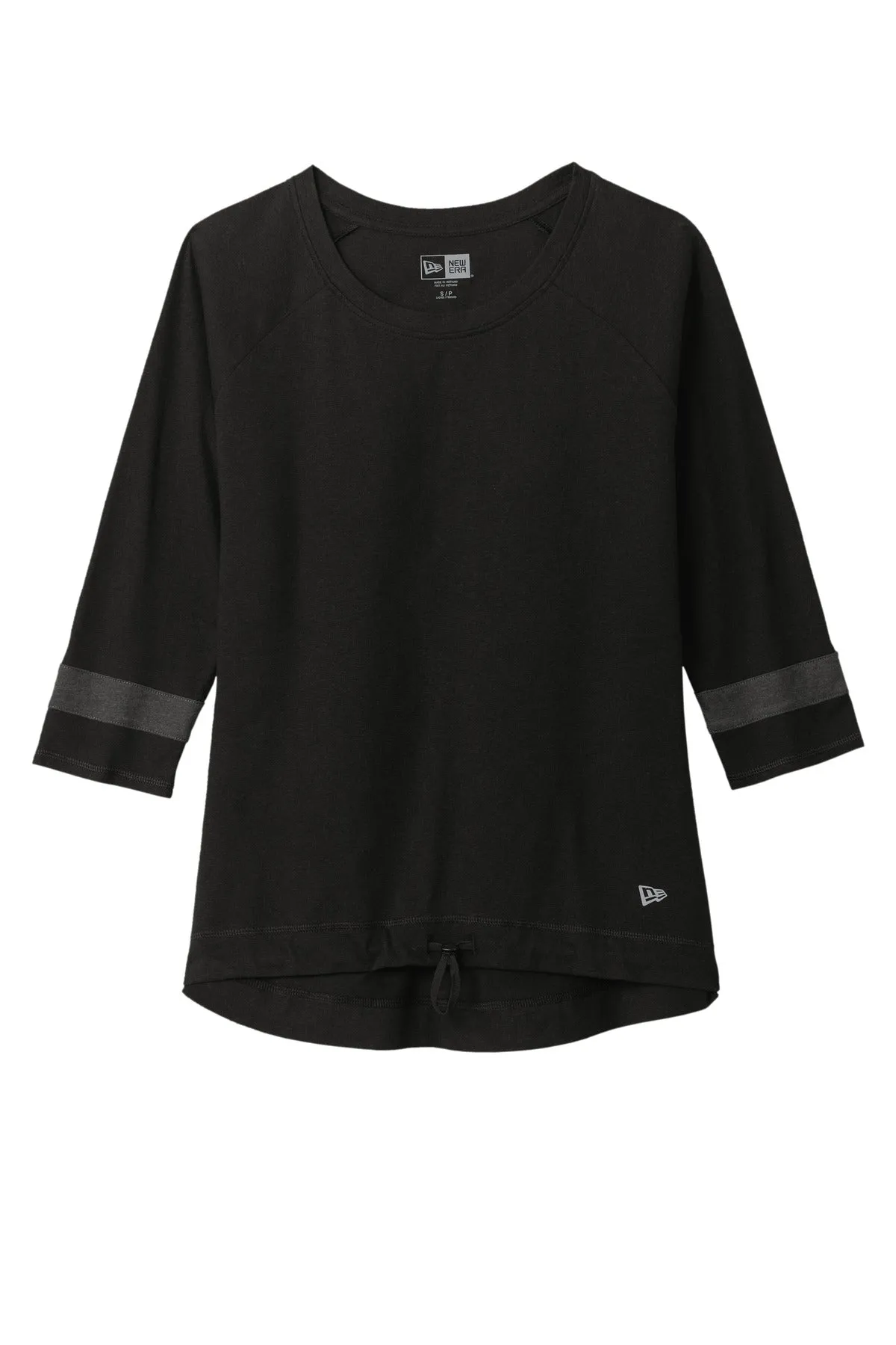 New Era  Women's Tri-Blend 3/4-Sleeve Tee LNEA136 Black Solid/ Graphite