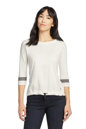 New Era  Women's Tri-Blend 3/4-Sleeve Tee LNEA136 Fan White Solid/ Shadow Grey