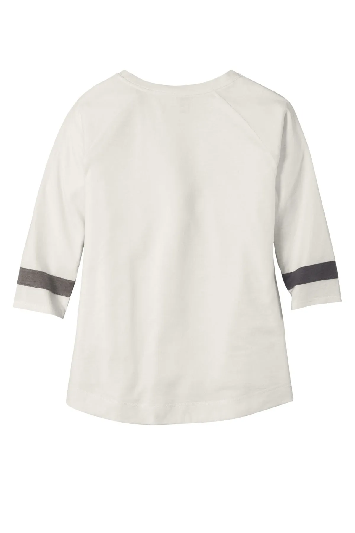 New Era  Women's Tri-Blend 3/4-Sleeve Tee LNEA136 Fan White Solid/ Shadow Grey