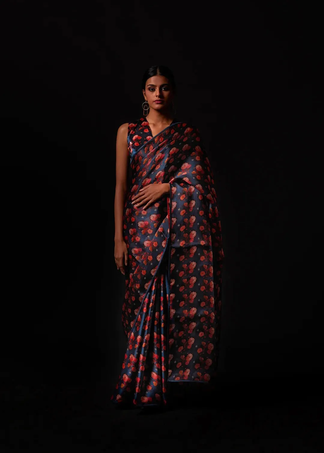 New Season Summer to Fall 2024 Saree Silk Fez Azure Kshitij Jalori