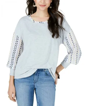 NWT Style & Co. Co Women's Mixed Media Sweatshirt. 100041872MS XS