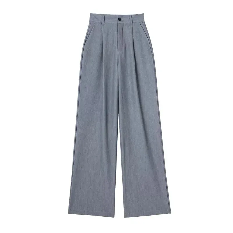 Obsidian Phoenix Women's Luxury High-Waist Striped Pants