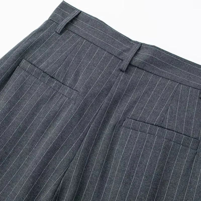 Obsidian Phoenix Women's Luxury High-Waist Striped Pants