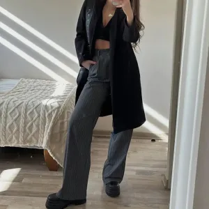 Obsidian Phoenix Women's Luxury High-Waist Striped Pants