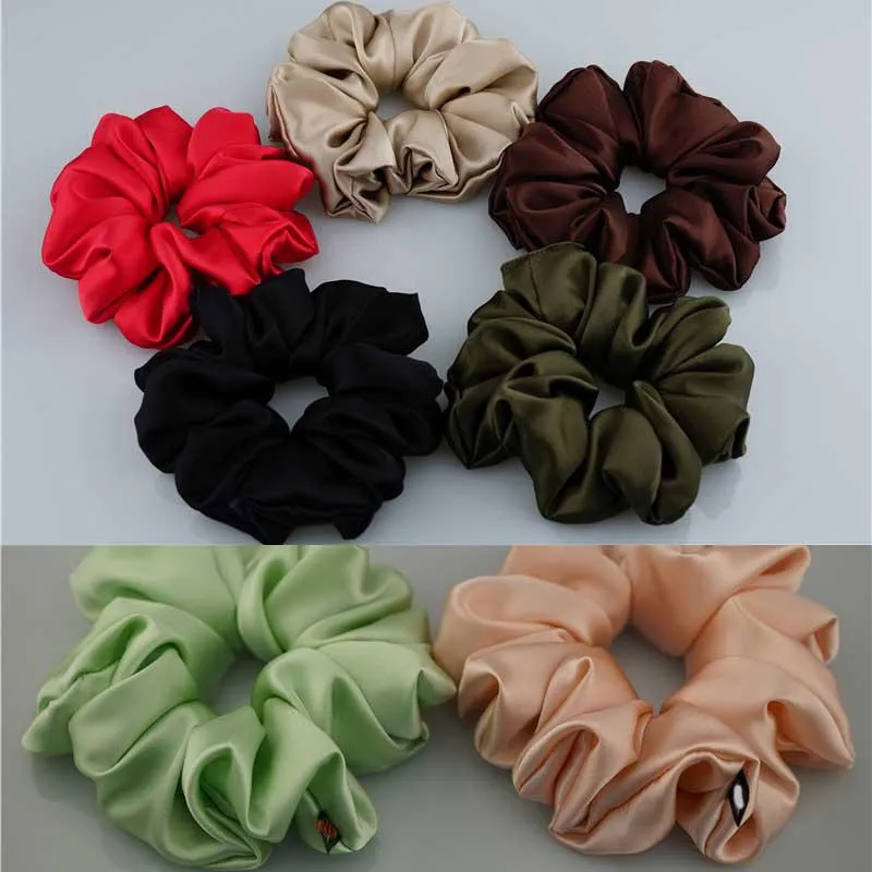Oversized Fluffy Silk Scrunchies - custom and wholesale