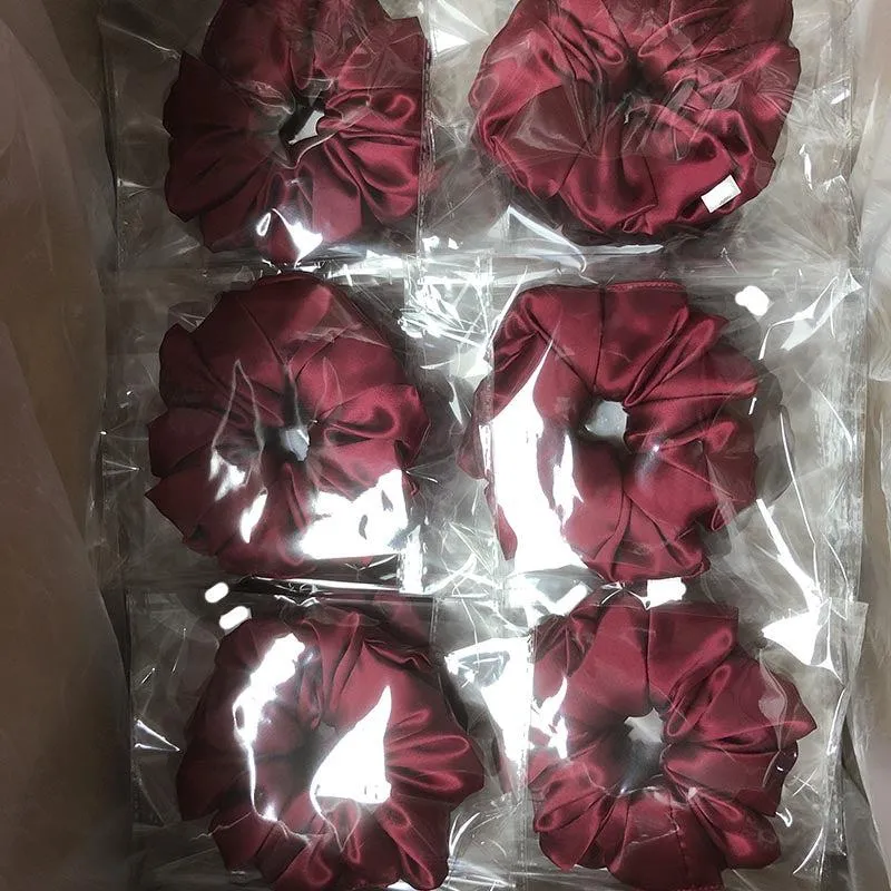 Oversized Fluffy Silk Scrunchies - custom and wholesale