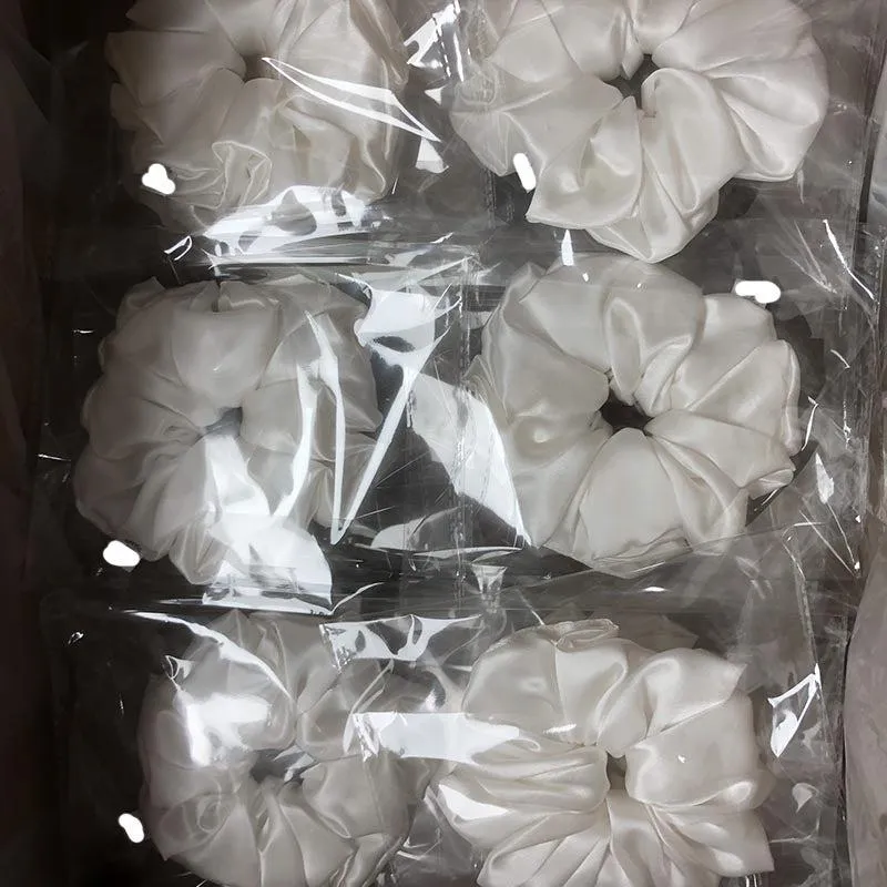 Oversized Fluffy Silk Scrunchies - custom and wholesale