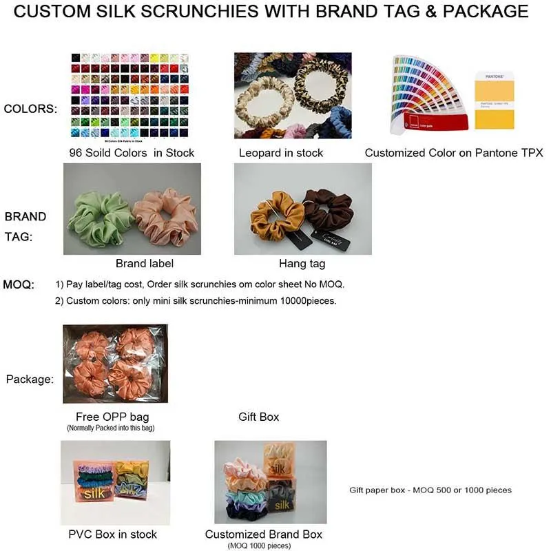 Oversized Fluffy Silk Scrunchies - custom and wholesale