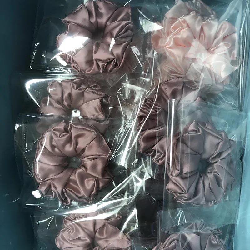 Oversized Fluffy Silk Scrunchies - custom and wholesale