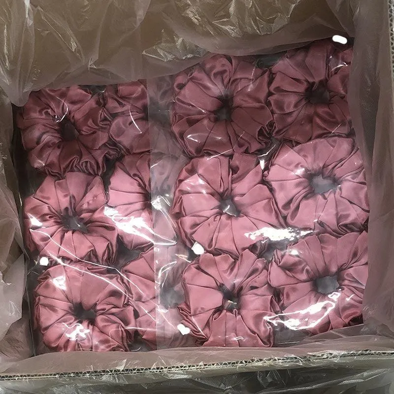 Oversized Fluffy Silk Scrunchies - custom and wholesale