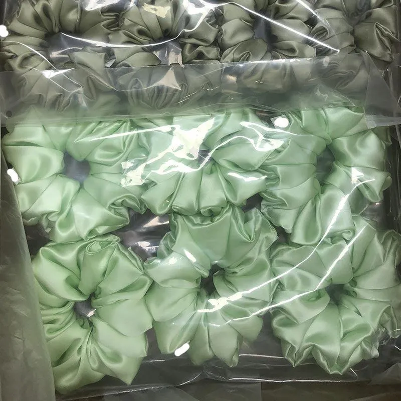Oversized Fluffy Silk Scrunchies - custom and wholesale