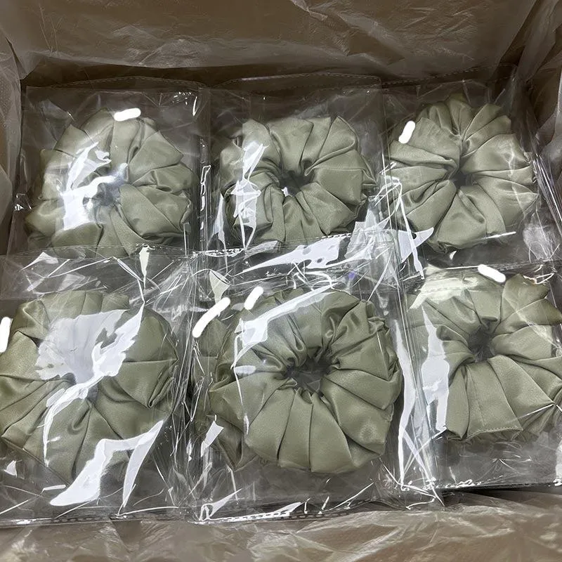 Oversized Fluffy Silk Scrunchies - custom and wholesale