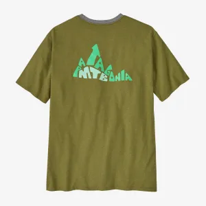Patagonia Berm Logo Responsibili-Tee Graze Green