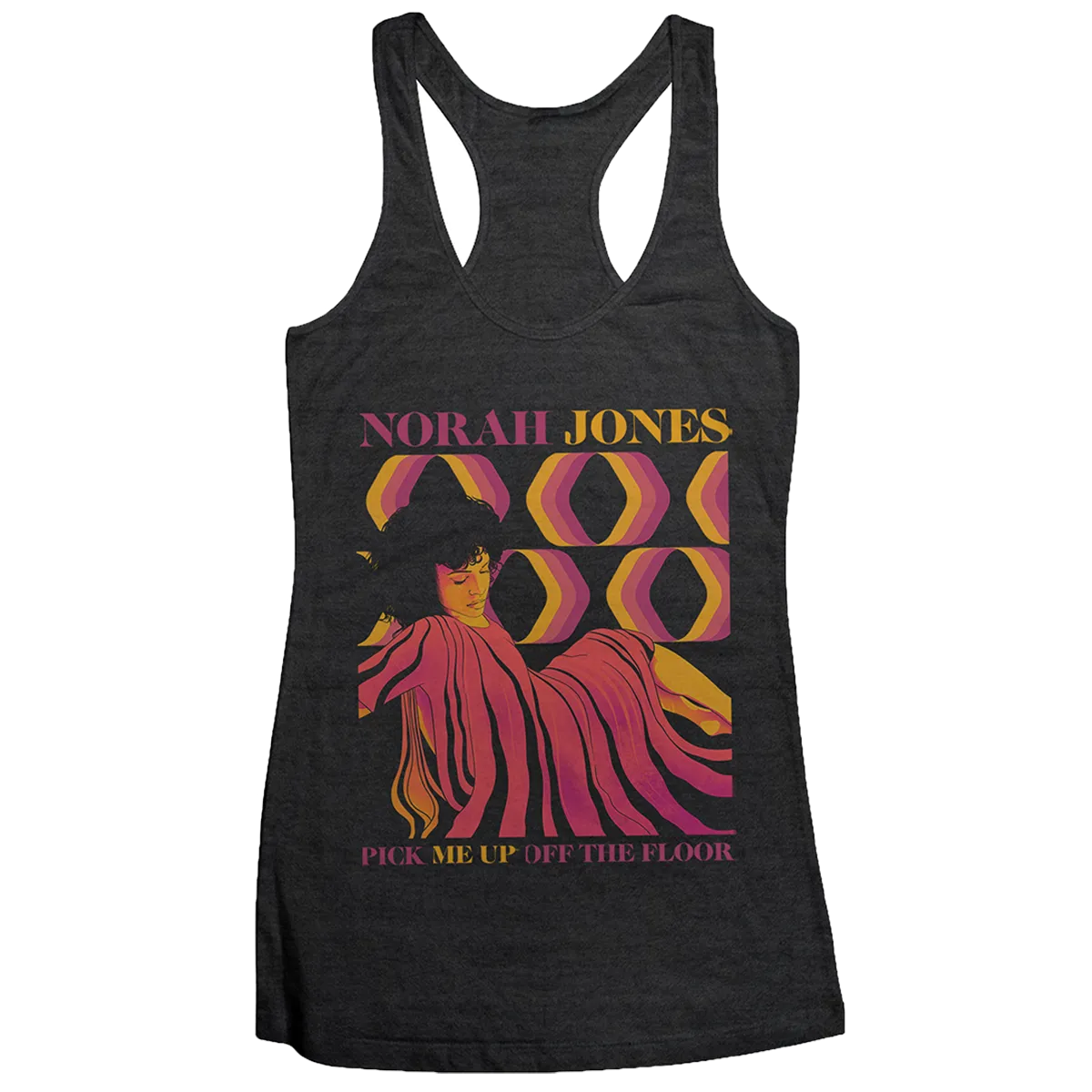 Pick Me Up Vintage Black Racerback Tank