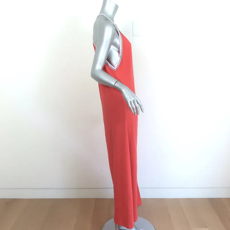 Pitusa Pima Sundress Blood Orange Cotton-Modal Size Standard Sleeveless Maxi NEW