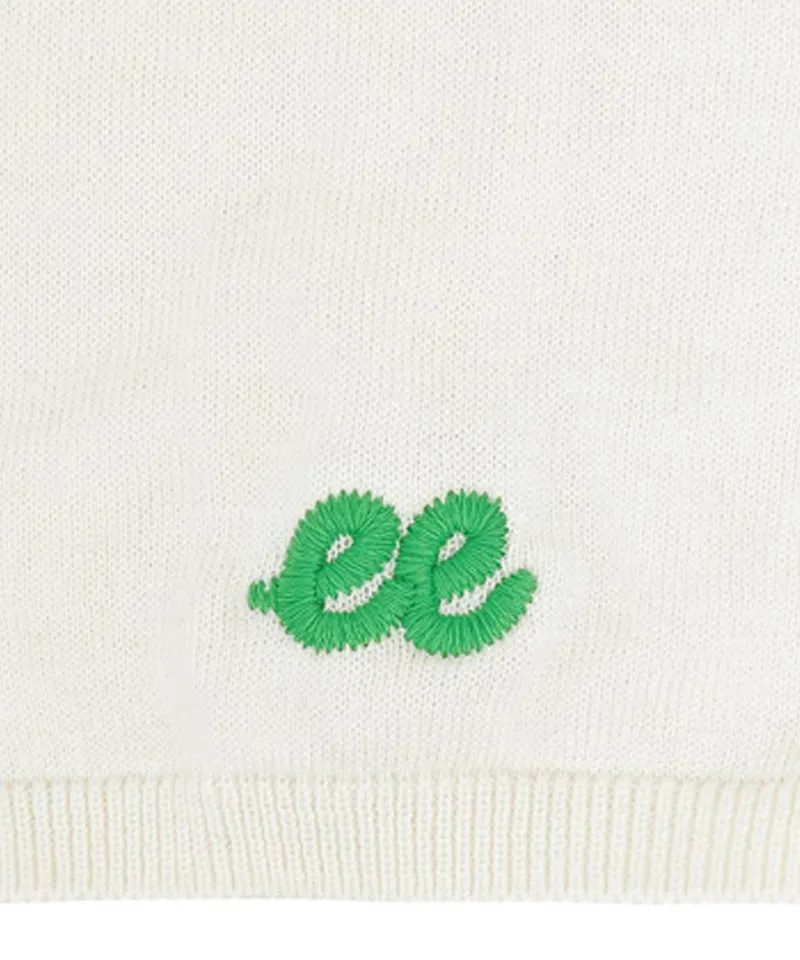 PIV'VEE Short Sleeve Knit PK Shirt - Cloud White