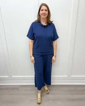 Pull On Capri - Jet Blue