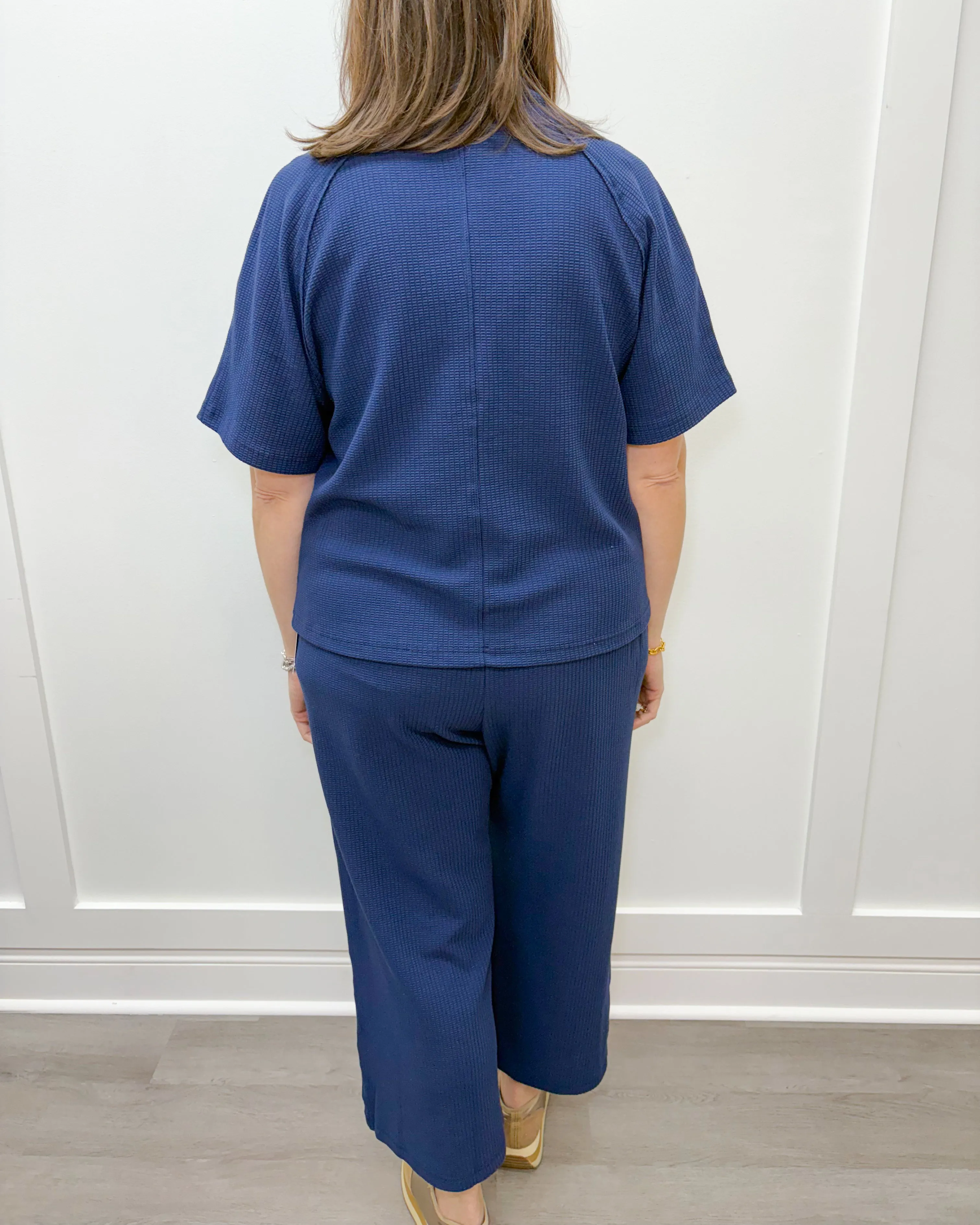 Pull On Capri - Jet Blue