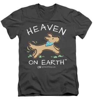 Pup/dog Heaven On Earth - Men's V-Neck T-Shirt